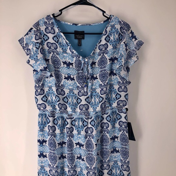 NWT Adrianna Papell 12P Paisley Flowy Summer Dress - Picture 7 of 15